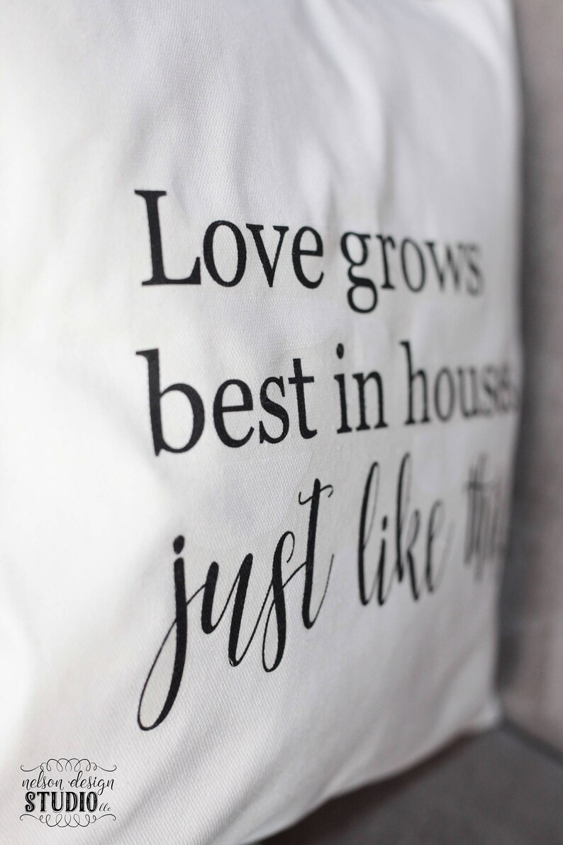 Pillow Cover Pillow Pillow Case Love Grows Best Farmhouse Etsy