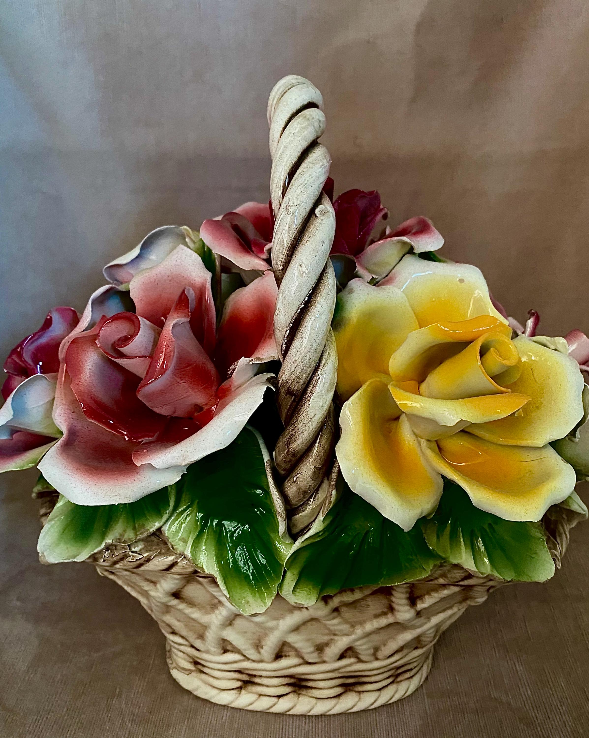 Italian Porcelain Flower Baskets - Etsy