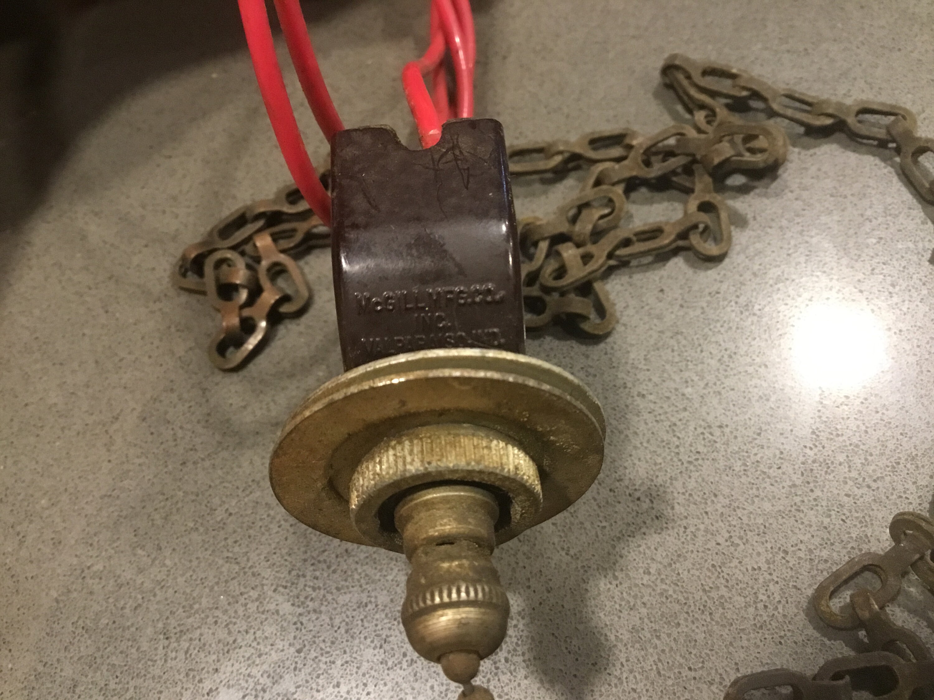 Vintage Bakelite and brass lamp pull switches electric hook Etsy