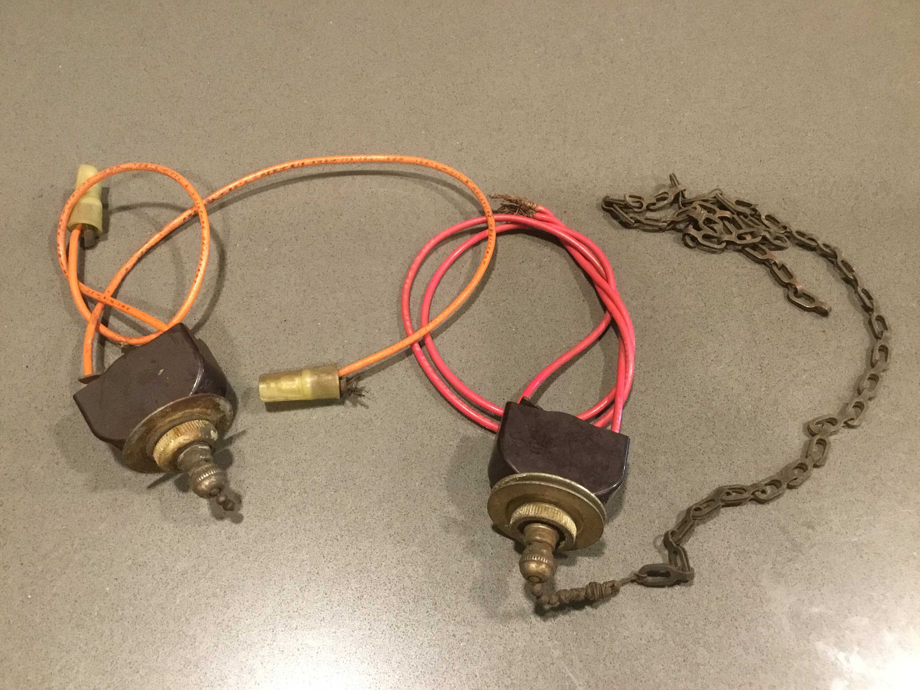 Vintage Bakelite and brass lamp pull switches electric hook Etsy