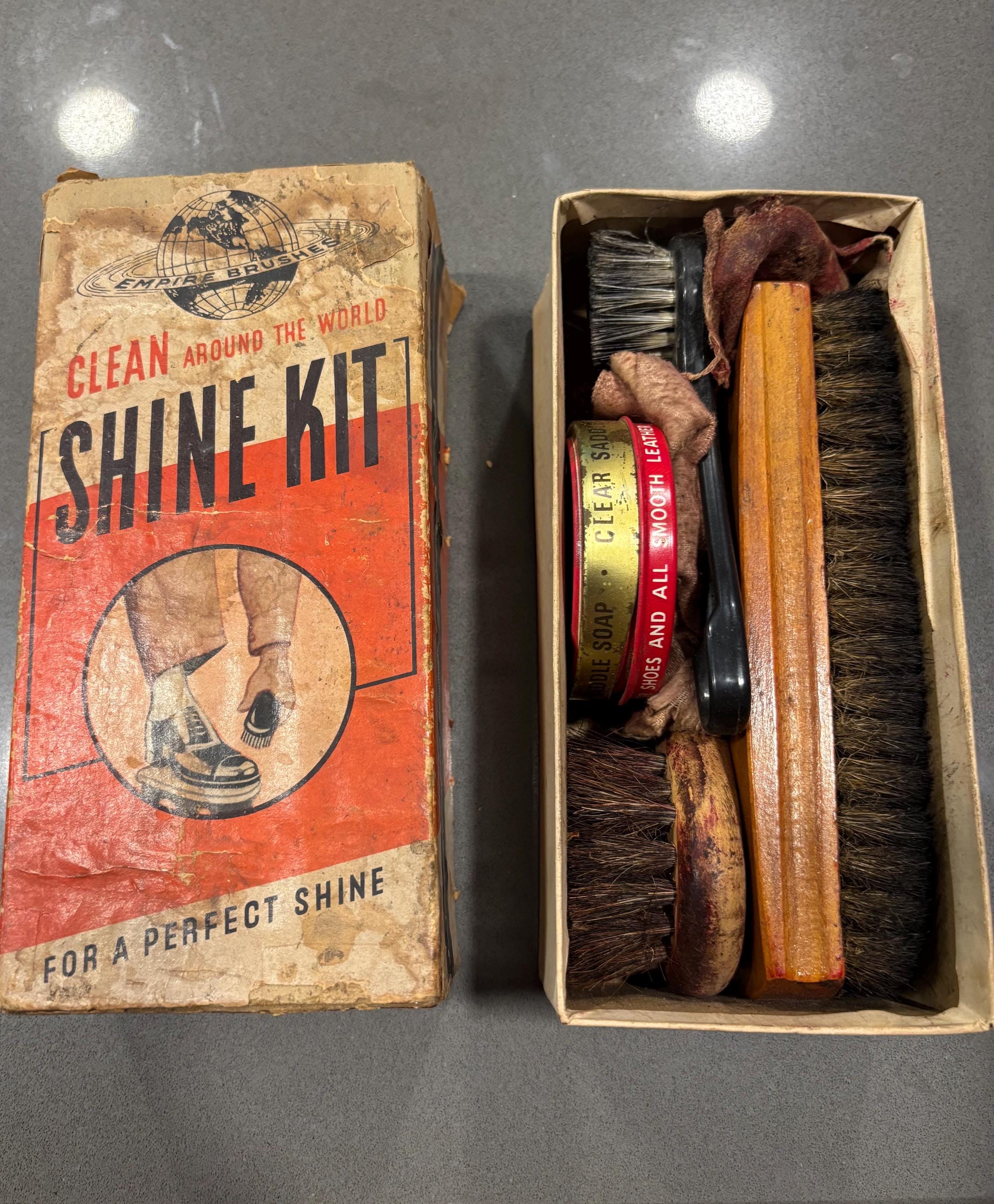 Old Shoe Shine Kit - Etsy