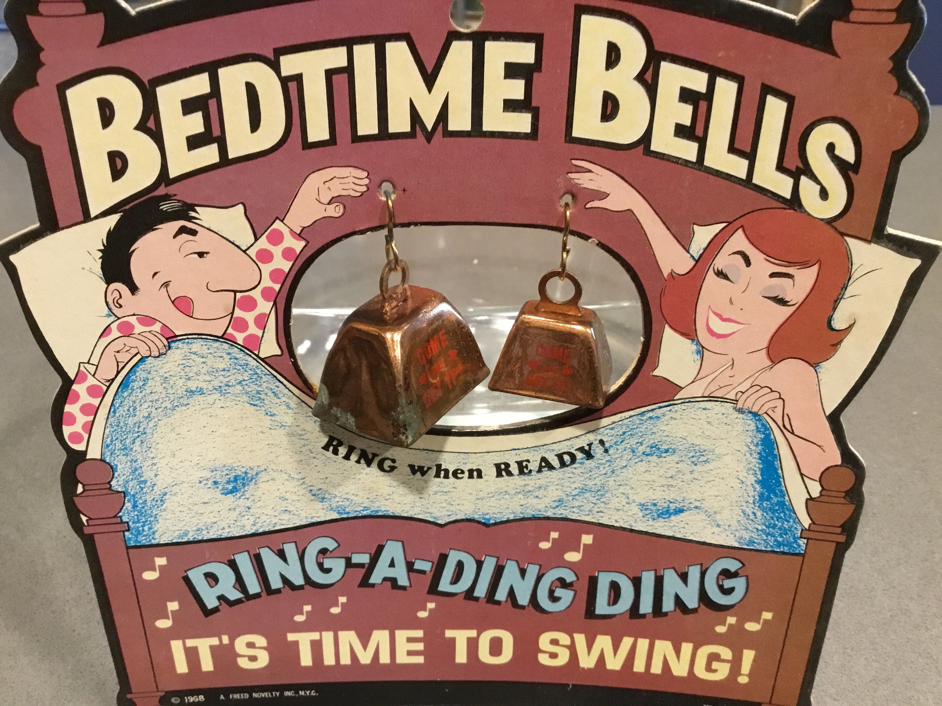 1968 Swingers Bed Time Bells by Freed Novelty Inc NYC ring a
