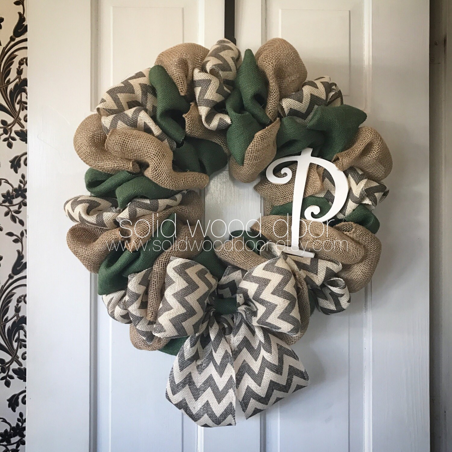 Christmas Wreath With Initial 