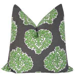 Green Grey pillow cover, Medallion pillow, Throw pillow cover, 18x18, 20x20 or 22x22 or Eurosham