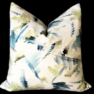 Decorative Pillow Cover, Throw pillows in green and blue, contemporary home decor