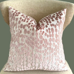 Blush Pink Velvet pillow cover, Accent pillow made from high end rised velvet fabric, 18x18,20x20,22x22, Square or lumbar