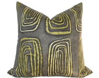 Throw pillow covers with green geometric blocks, Accent pillow for home decor
