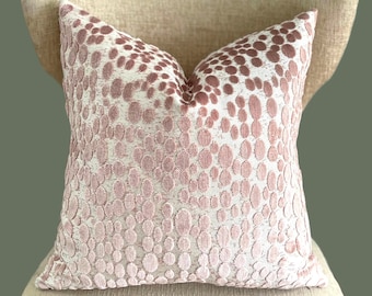 Blush Pink Velvet pillow cover, Accent pillow made from high end raised velvet fabric, 18x18,20x20,22x22, Square or lumbar