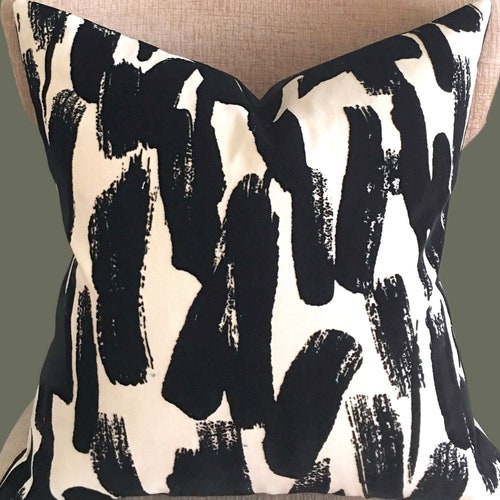 black and ivory pillows