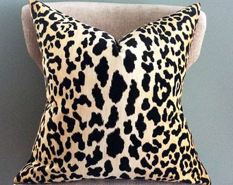 Velvet Pillow Cover, Animal Print Pillow, throw pillow cover, cheetah pillow, Gold Black Pillow Case, Home decor, COVER ONLY