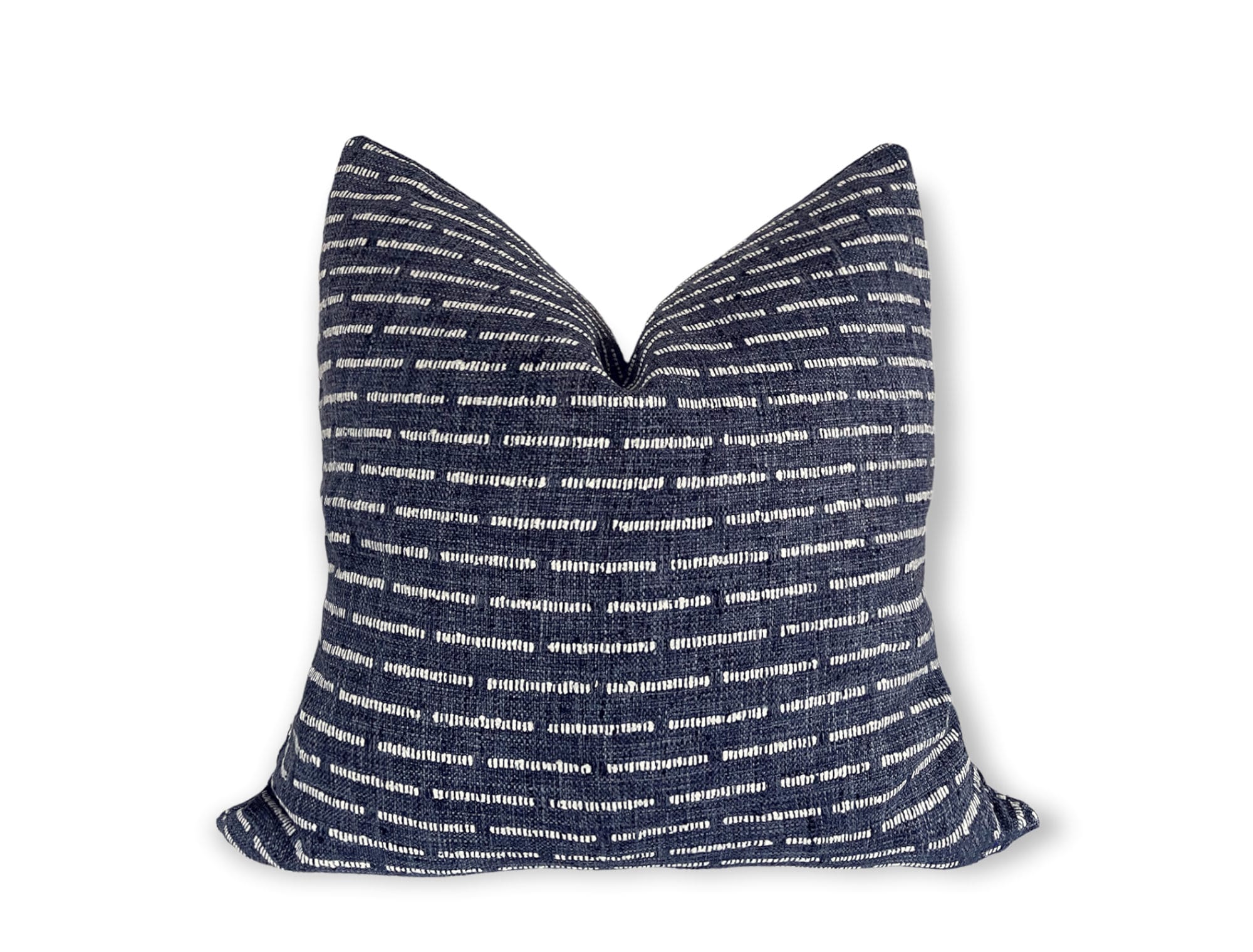Textured Pillow Cover Navy Dark Blue Throw Pillow Accent Etsy