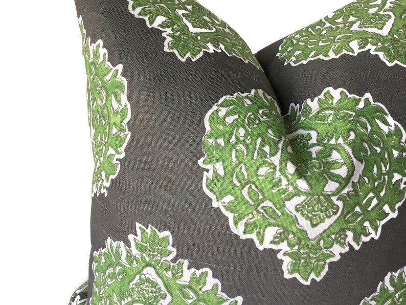 Green Grey Pillow Cover Medallion Pillow Throw Pillow Cover Etsy