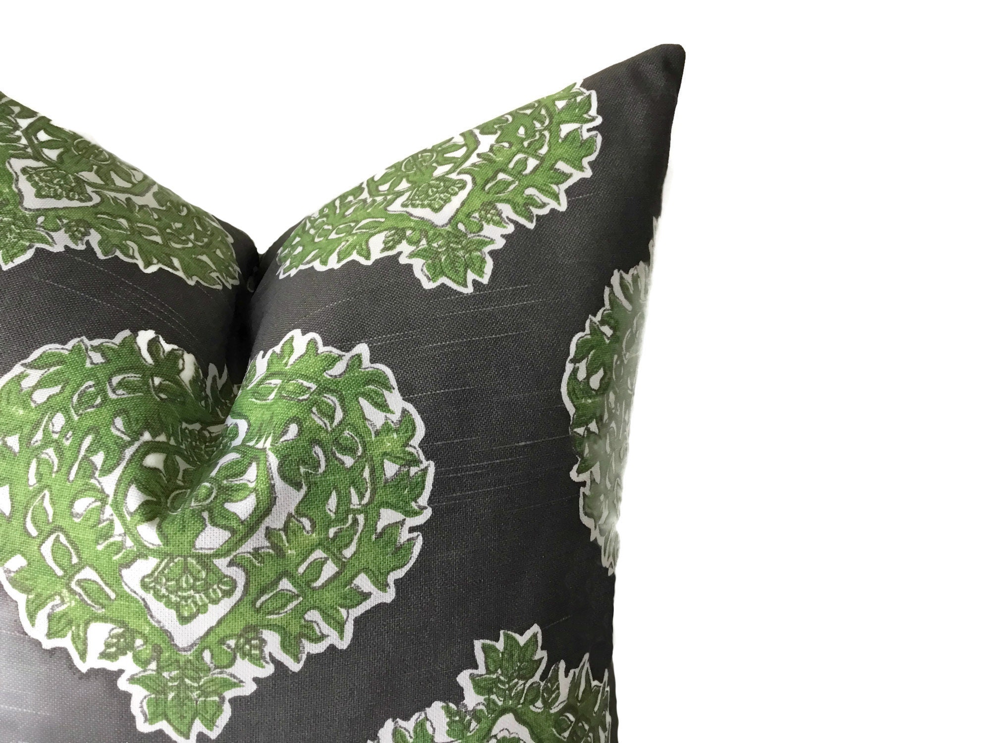 Green Grey Pillow Cover Medallion Pillow Throw Pillow Cover Etsy
