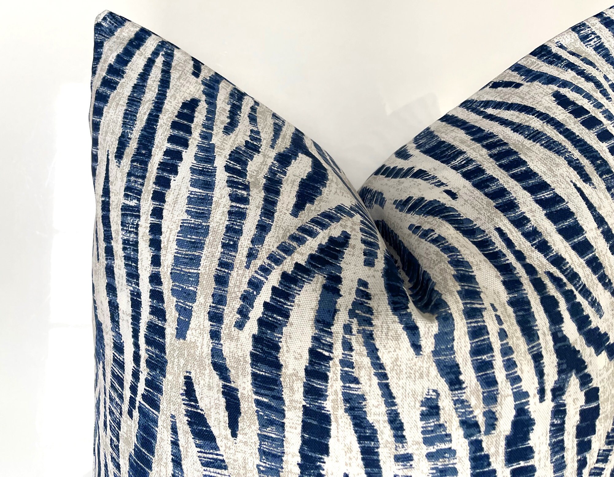 Blue Pillow Cover Decorative Pillow Case 18x18 20x20 22x22 Etsy