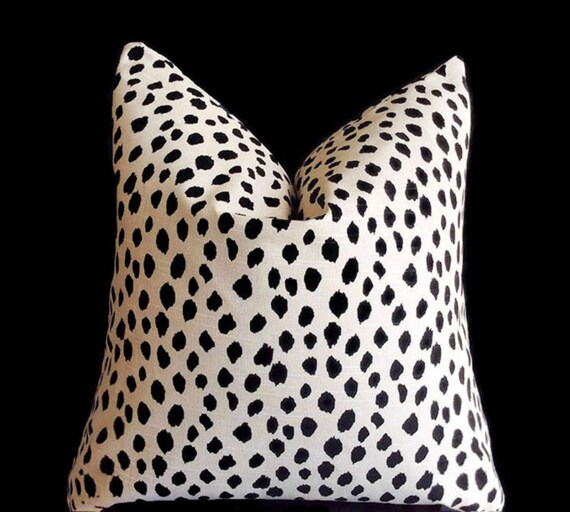 Animal Print pillow covers Beige Black Animal Print Pillow Cover Beige