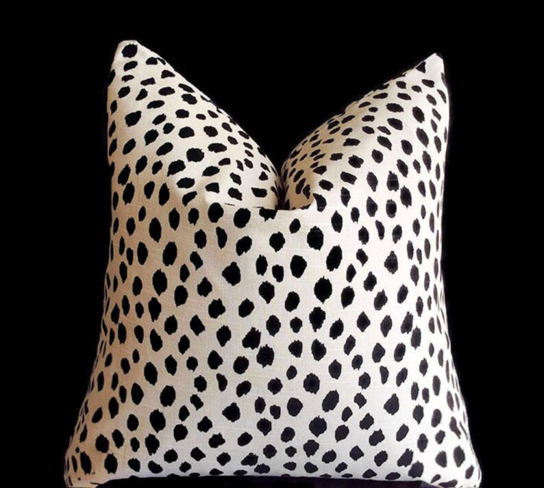 Throw Pillow Covers Animal Print Pillows Beige Black Pillow Etsy
