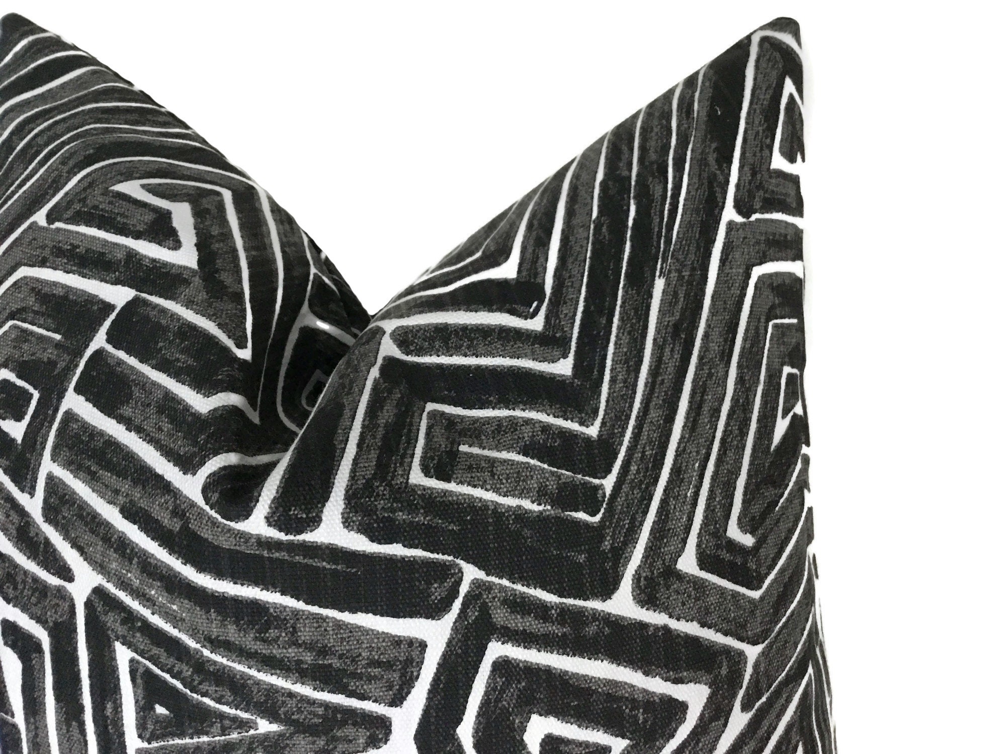 Black White Decorative Pillow Cover Throw Pillows 18x18 - Etsy