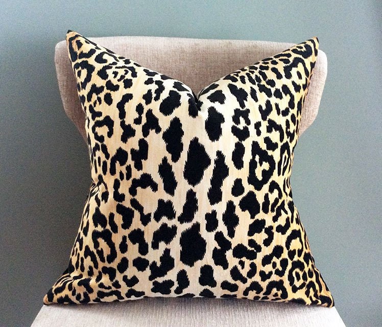 Velvet Pillow Cover, Animal Print Pillow, throw pillow cover, cheetah…