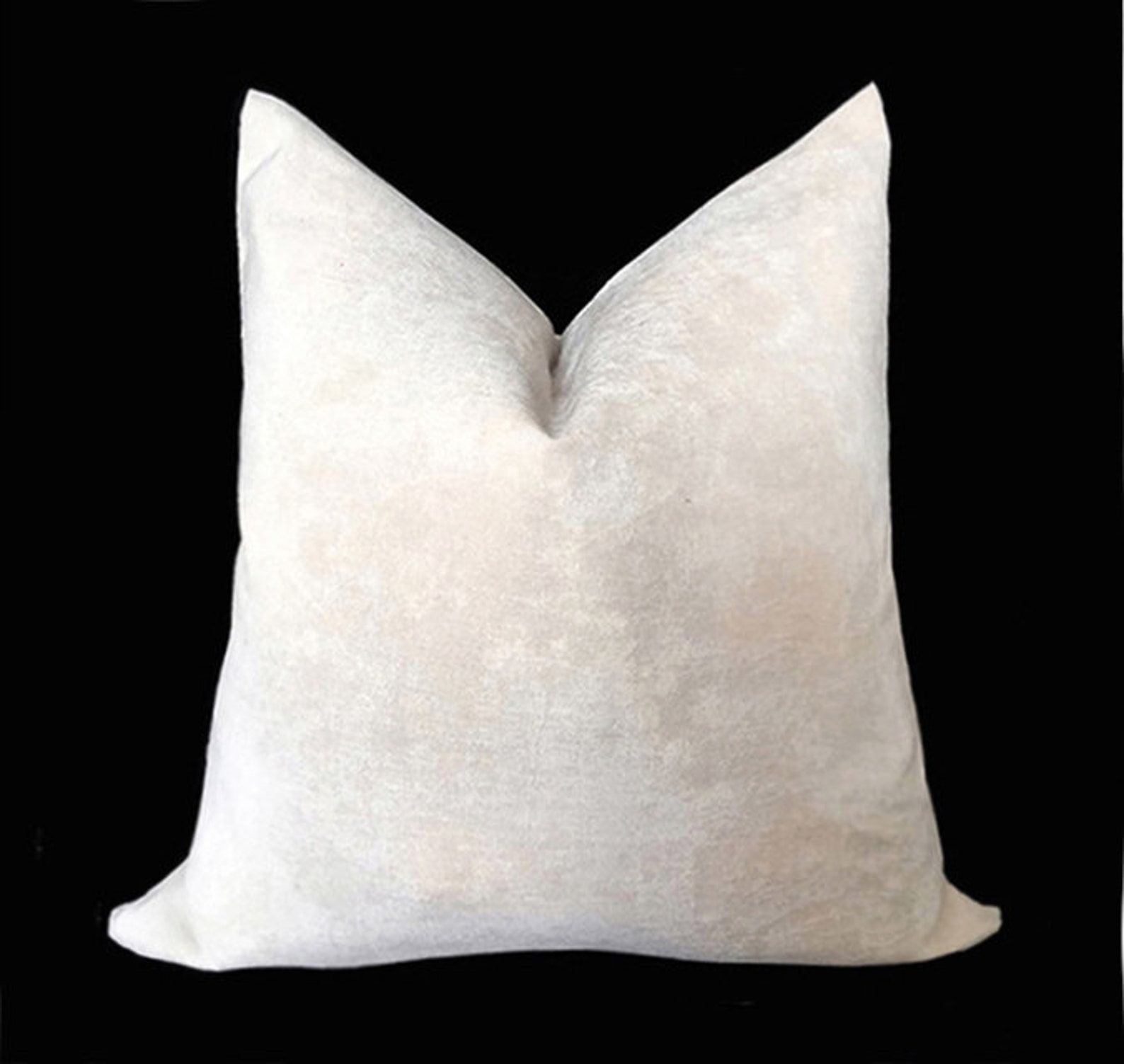 Cream Velvet Pillow Cover, Light Beige Throw Pillow Cover, Many Sizes