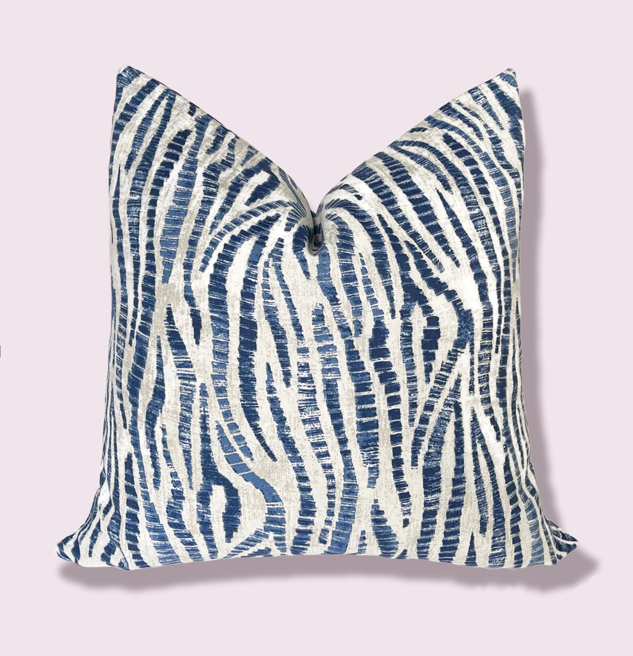 Blue Pillow Cover Decorative Pillow Case 18x18 20x20 22x22 Etsy