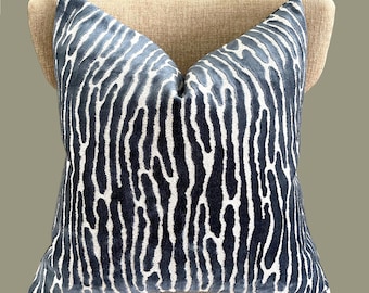 Blue Velvet pillow cover, Contemporary Luxurious Throw pillows, 20x20, 22x22, 24x24 pillow cases