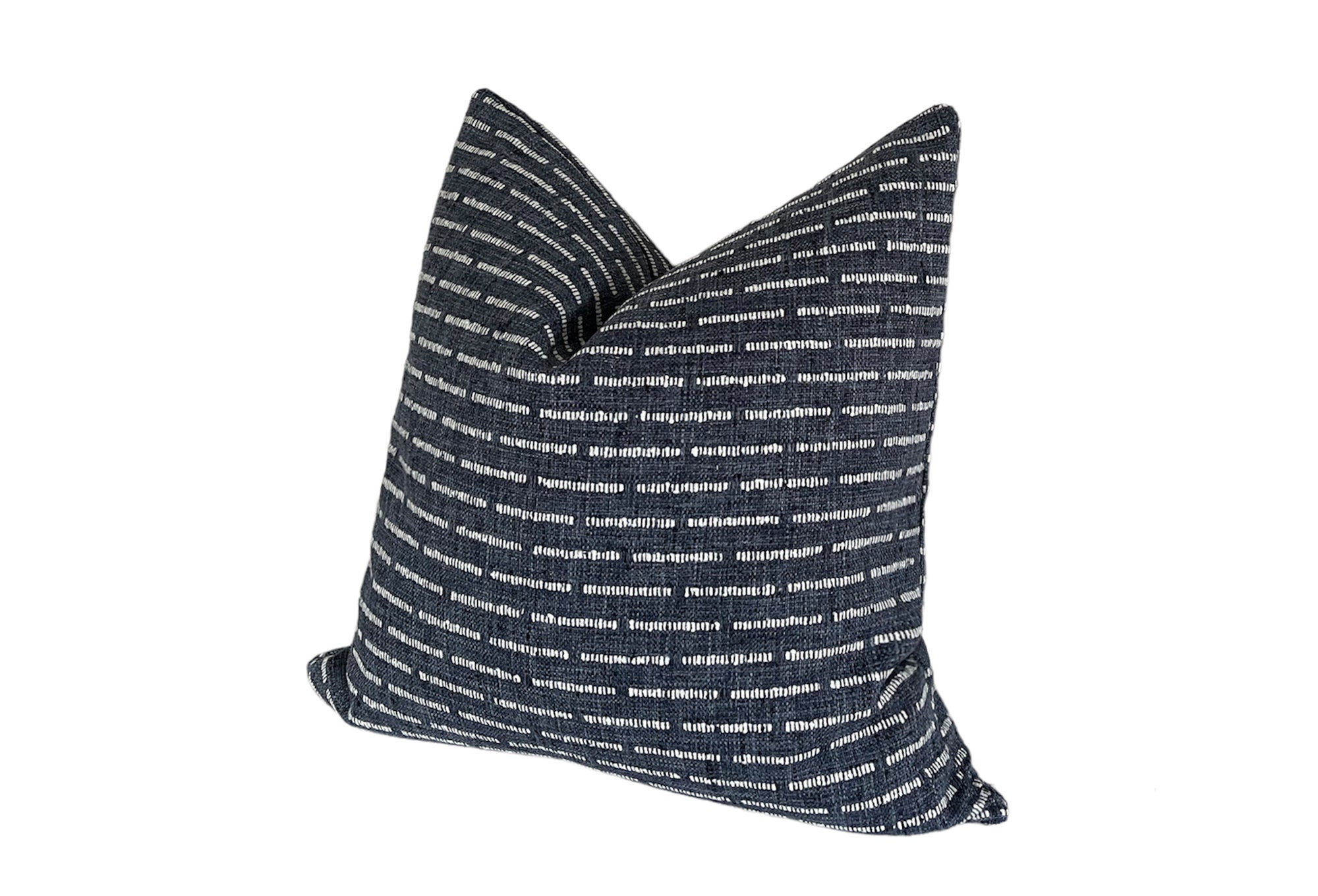 Textured Pillow Cover Navy Dark Blue Throw Pillow Accent Etsy