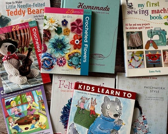 Craft pre-loved books: crochet, knitting, felting, patchwork