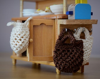 1:12 scale Dollhouse crocheted miniature net bag "Net Bag"