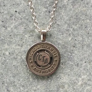 Vintage Chicago Transit Token With Bezel Pendant