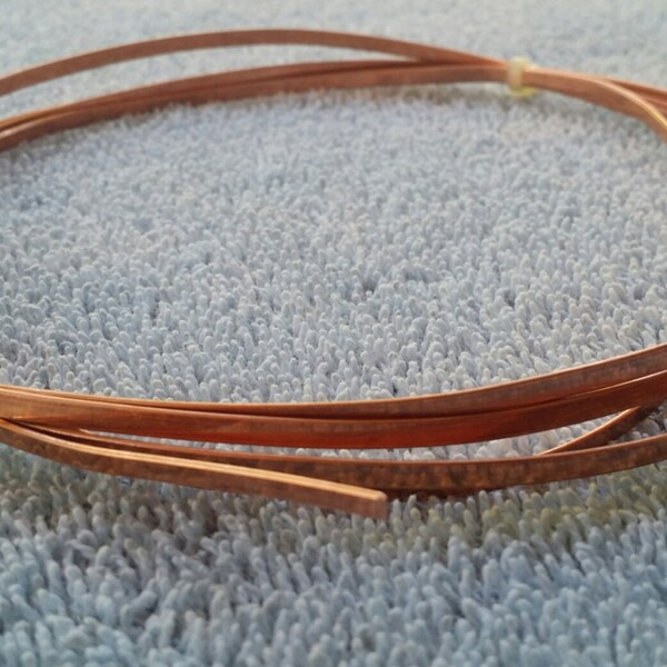 Flat Copper Wire 12 Gauge Measures about 3mm X 0.75mm Five Feet Long