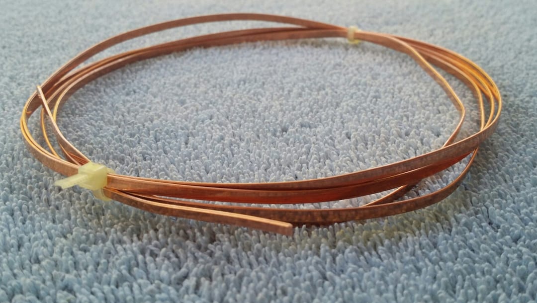 Flat Copper Wire 12 Gauge Measures About 3mm X 0.75mm Five Feet Long Etsy