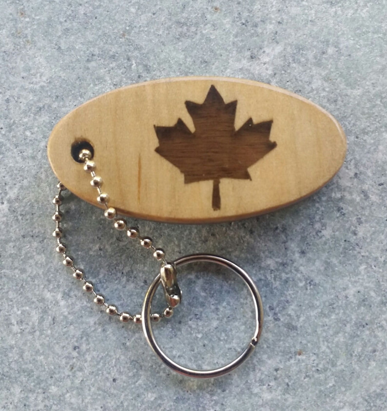 Handcrafted Canadian Maple Leaf Key Chain Fob Etsy