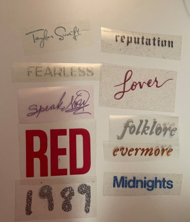 Eras Iron on Decals Etsy