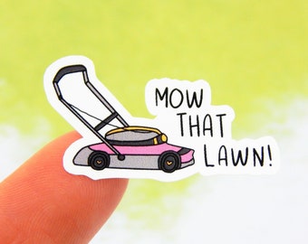 24 Lawn Mower Stickers! - Yard Cleaning, Lawn Maintenance, Garden or Lawn Mowing Day, Planner Stickers, Calendar Stickers - DoodleKitPrints