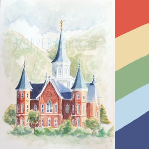 Provo City Center Temple print of original watercolor painting. Archival fine art paper or Canvas gallery wrap image 6