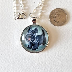 Pet portrait wearable art. Your pet in watercolor as a necklace, ornament, ring, key chain or brooch. Portion of proceeds donated to shelter image 8