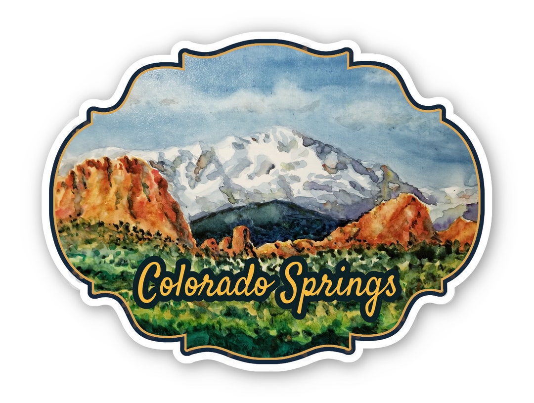 Colorado Springs And Manitou Springs At The Foot Of Pikes...