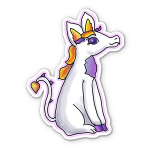 Linda pegatina Dracony Dragon Pony. Vinilo laminado de alta calidad resistente al agua y a los arañazos.