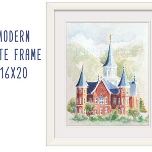 Provo City Center Temple print of original watercolor painting. Archival fine art paper or Canvas gallery wrap image 3
