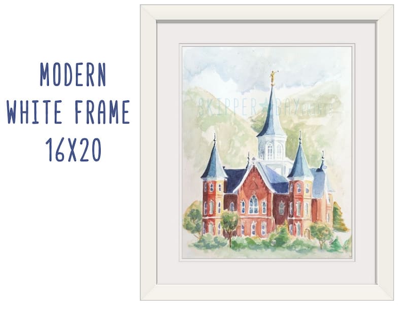 Provo City Center Temple print of original watercolor painting. Archival fine art paper or Canvas gallery wrap image 3