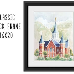 Provo City Center Temple print of original watercolor painting. Archival fine art paper or Canvas gallery wrap image 4