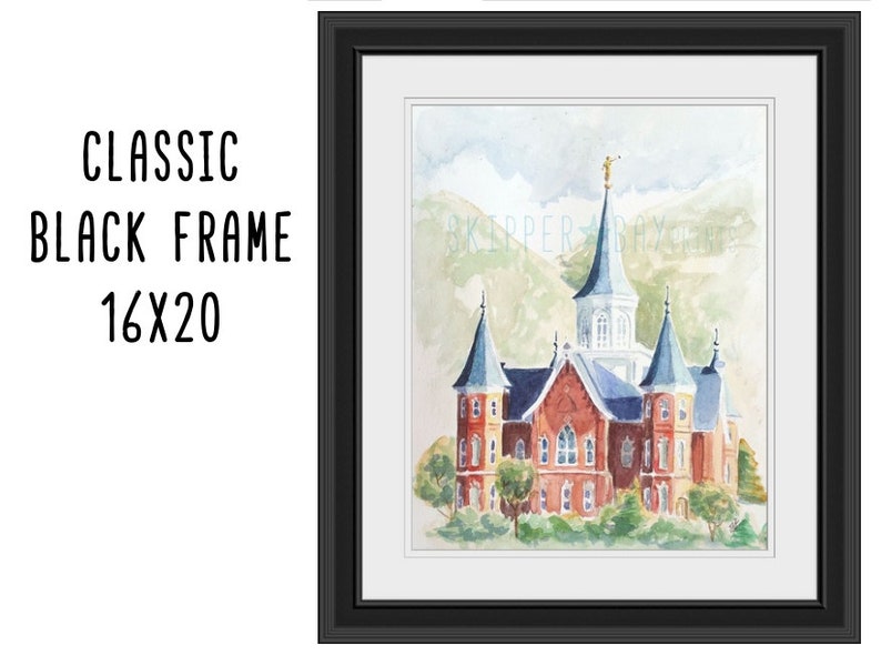 Provo City Center Temple print of original watercolor painting. Archival fine art paper or Canvas gallery wrap image 4