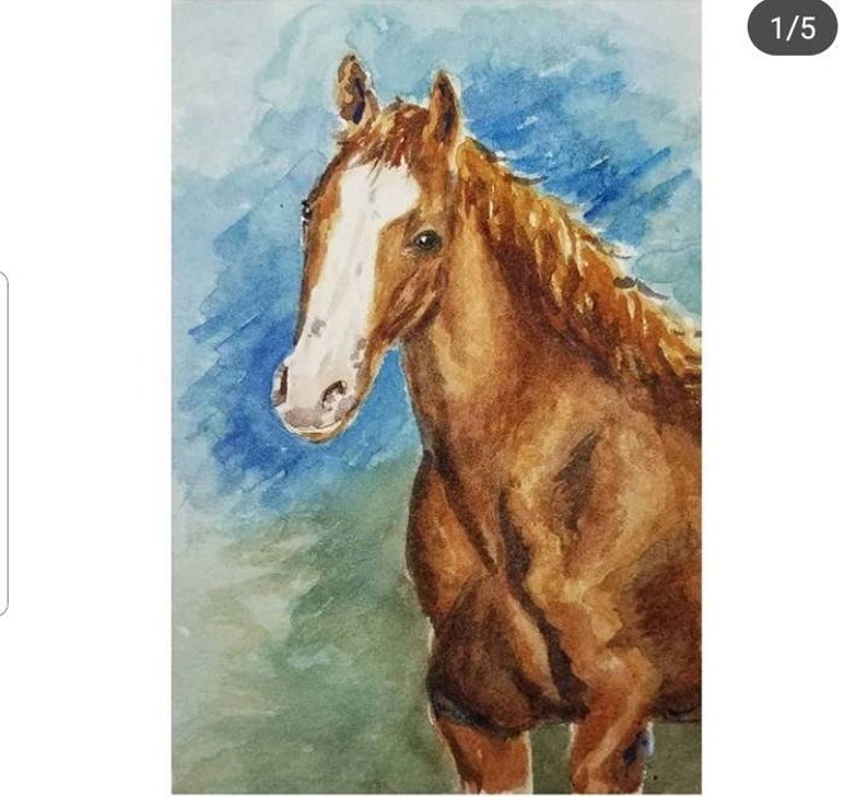 Pet Portrait in Watercolor. Dog, cat, horse, parrot, snake, turtle, ferret, bunny, pig, etc. painting hand-painted from photo, Free Shipping image 4