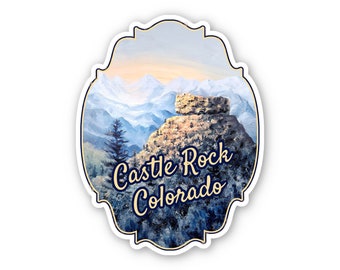 Castle Rock, Colorado sticker. High-quality laminated vinyl waterproof scratch-proof laptop/water bottle/notebook/other fine art decal.