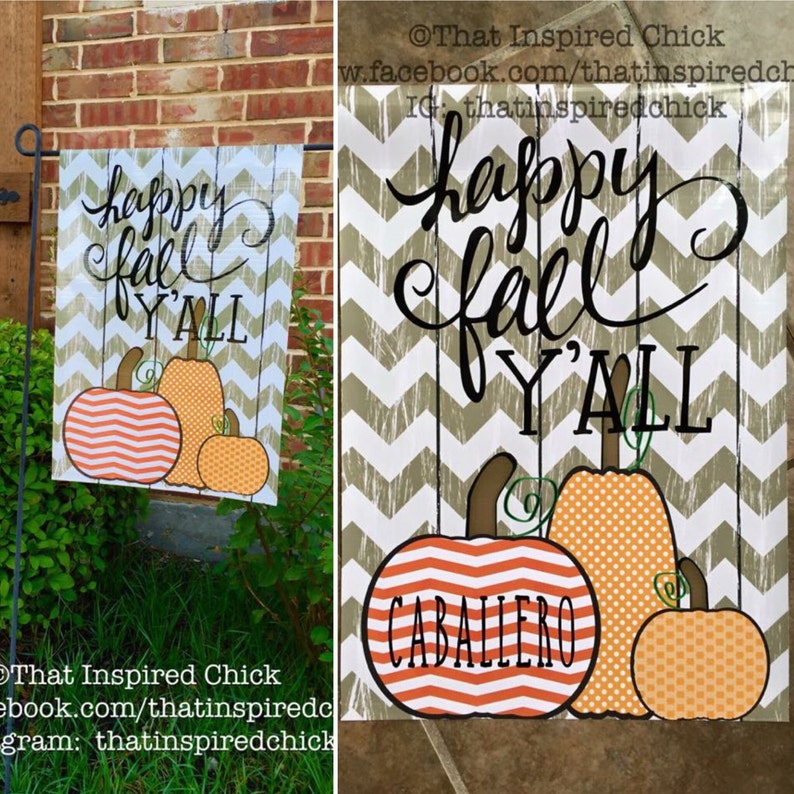 Happy Fall Yall Garden Flag  Fall Decor  Front Yard Decor  image 0