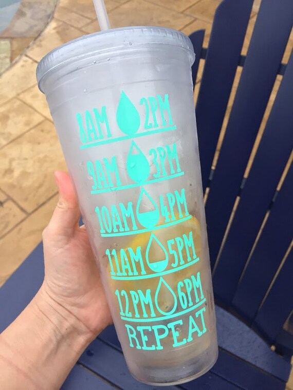 Water Bottle Tracker Drink your water glitter ombre tumbler