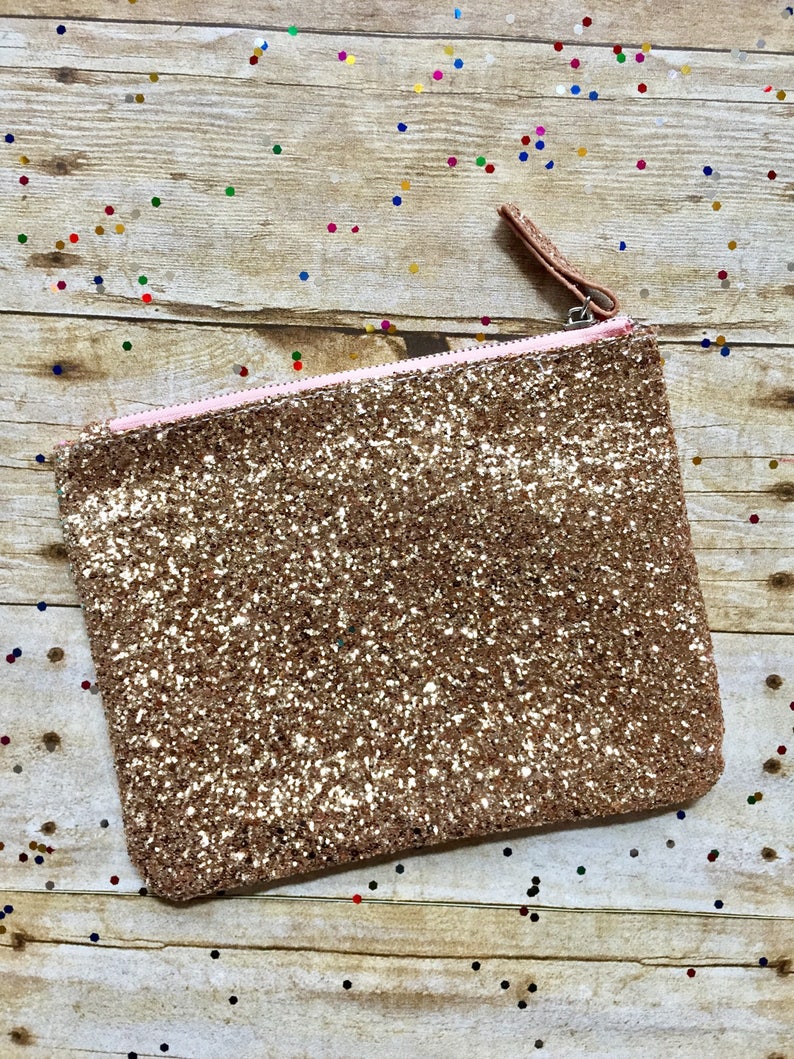 glitter makeup pouch
