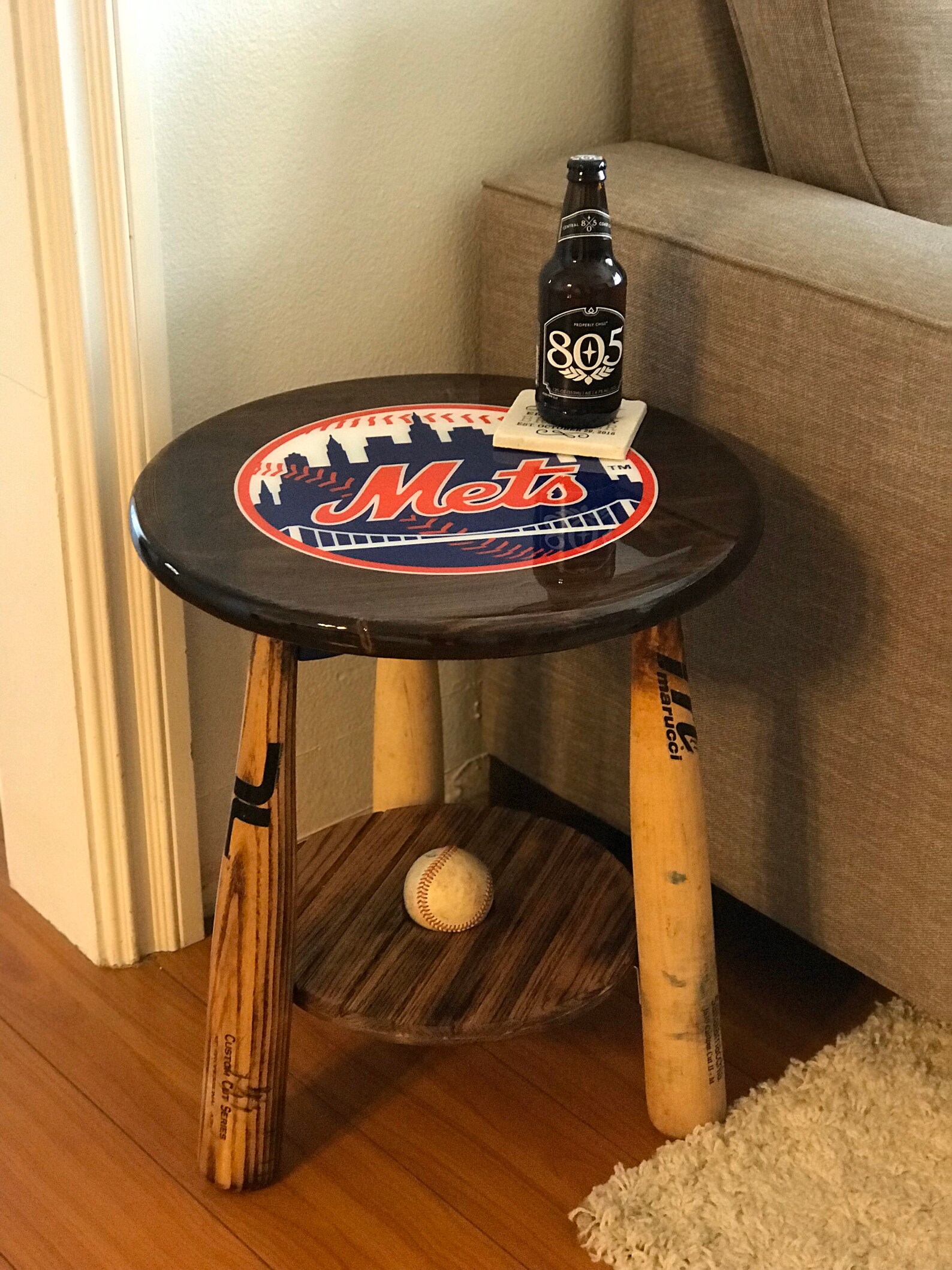 Baseball Side Table Baseball Furniture Baseball Gift Etsy