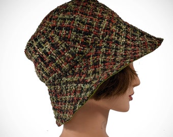 Bucket Hat #39 - Fits Sizes M/L - 22" Band - Reclaimed Fabrics - OOAK
