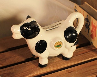 Vintage Cow Shaped Coin Bank from Tennessee "Milk Money" Travel Souvenir Stock #S153